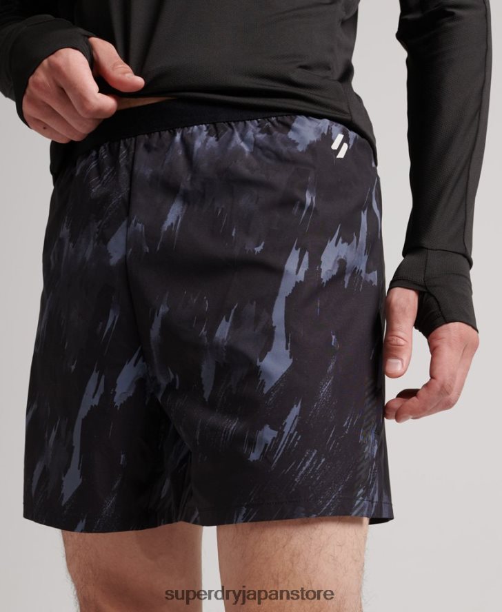 ランニングレースショーツ 男性 Superdry 衣類 濃い灰色 2J62PZ5358