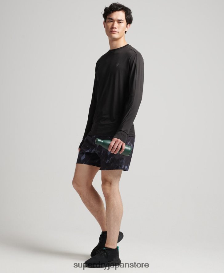 ランニングレースショーツ 男性 Superdry 衣類 濃い灰色 2J62PZ5358