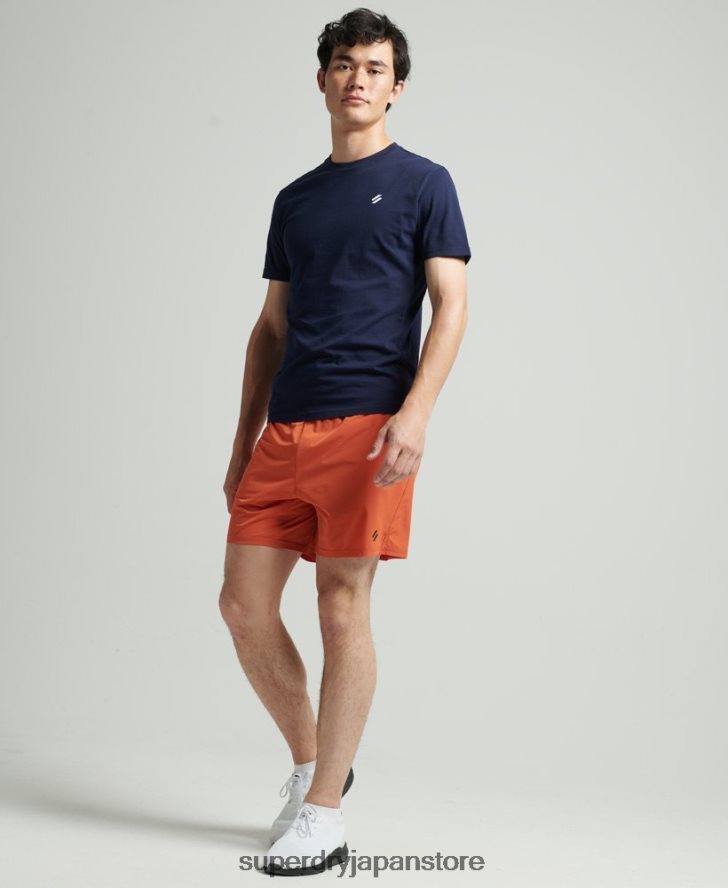 ランニングプレミアムショーツ 男性 Superdry 衣類 オレンジ 2J62PZ5359