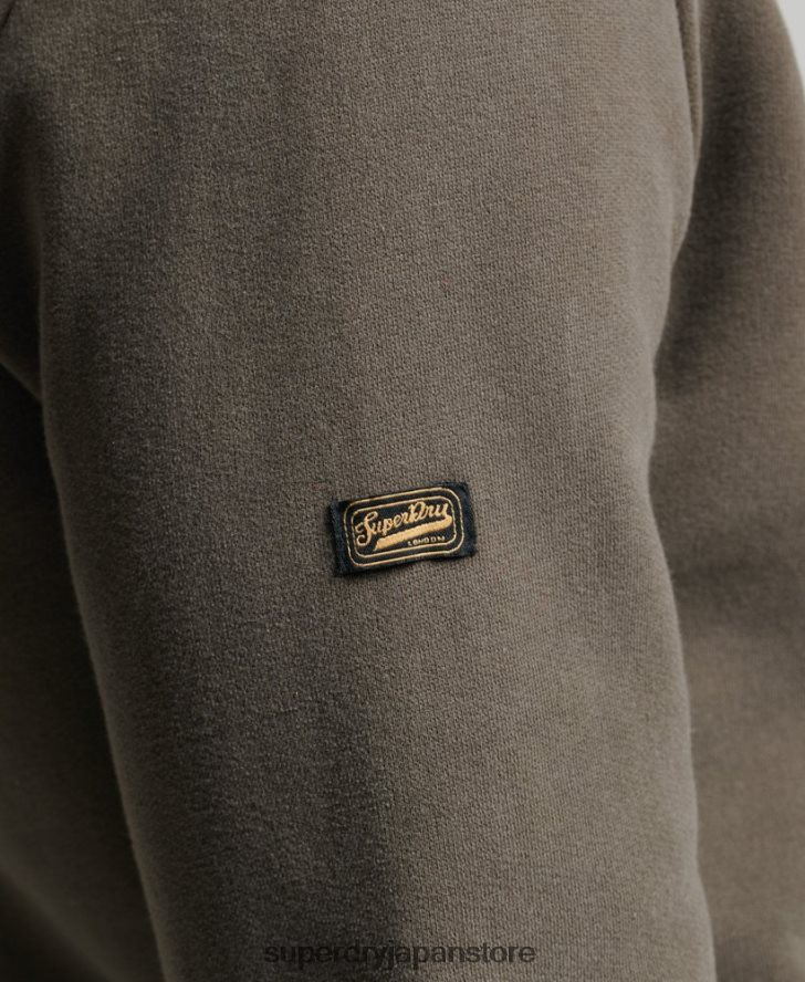 ヴィンテージロゴナラティブパーカー 男性 Superdry 衣類 濃い灰色 2J62PZ535