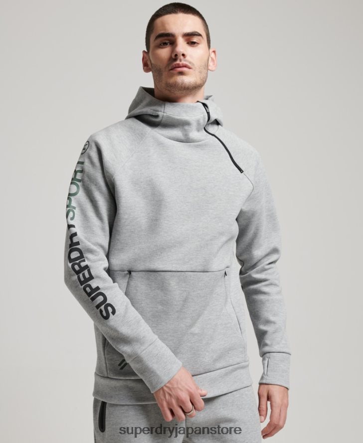 ジムテックパーカー 男性 Superdry 衣類 グレー 2J62PZ536