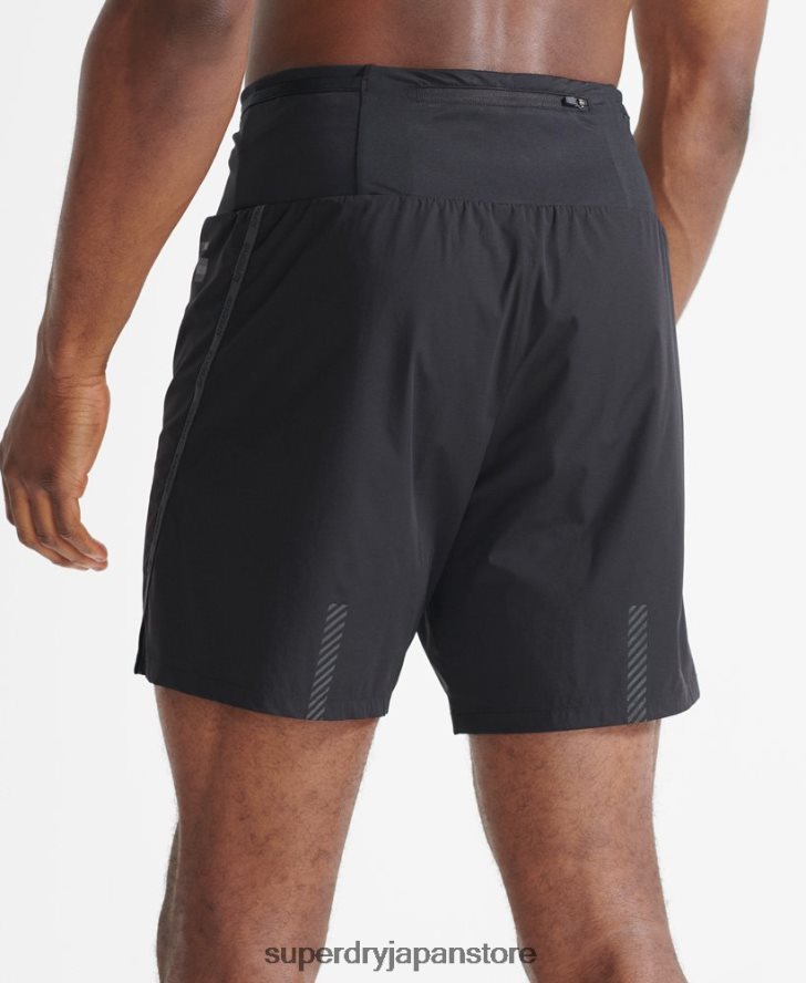 ランニングプレミアムショーツ 男性 Superdry 衣類 黒 2J62PZ5364