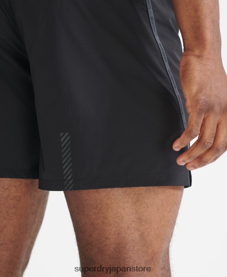 ランニングプレミアムショーツ 男性 Superdry 衣類 黒 2J62PZ5364