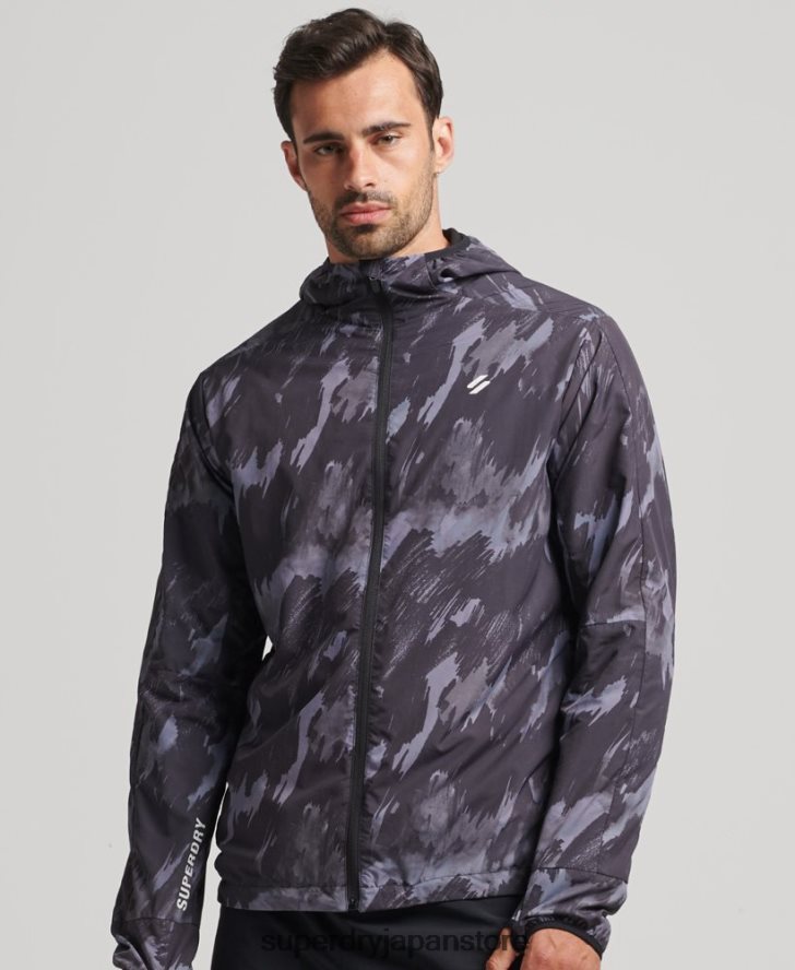 ランニングジャケット 男性 Superdry 衣類 濃い灰色 2J62PZ5366