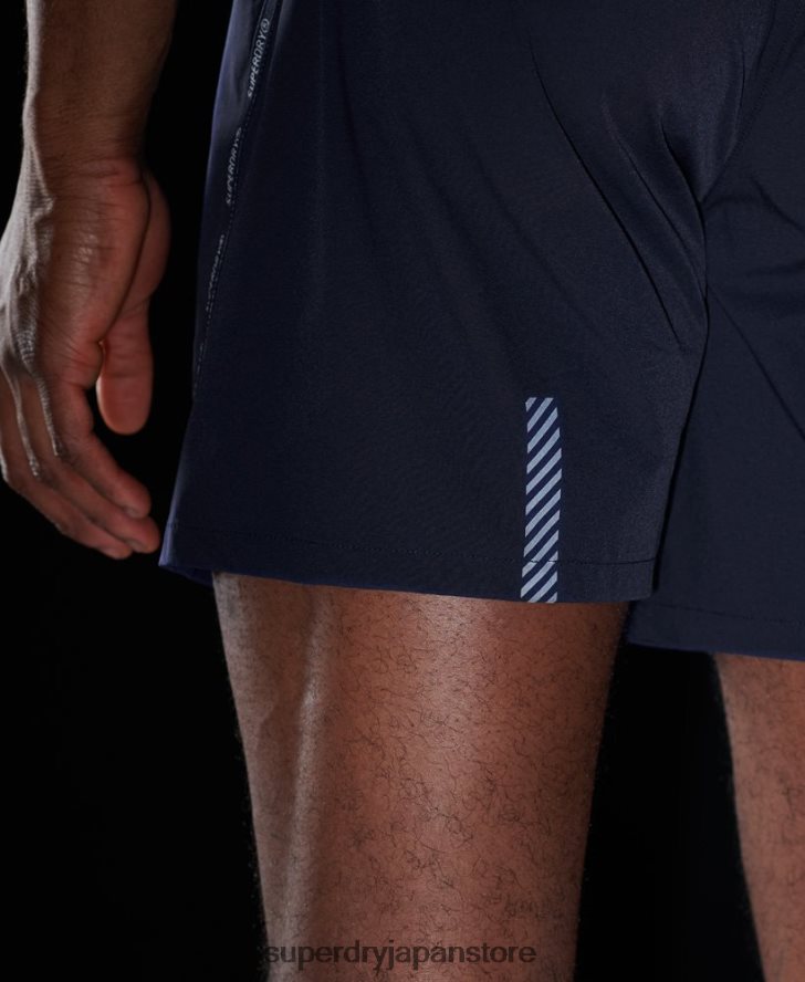 ランニングプレミアムショーツ 男性 Superdry 衣類 海軍 2J62PZ5370