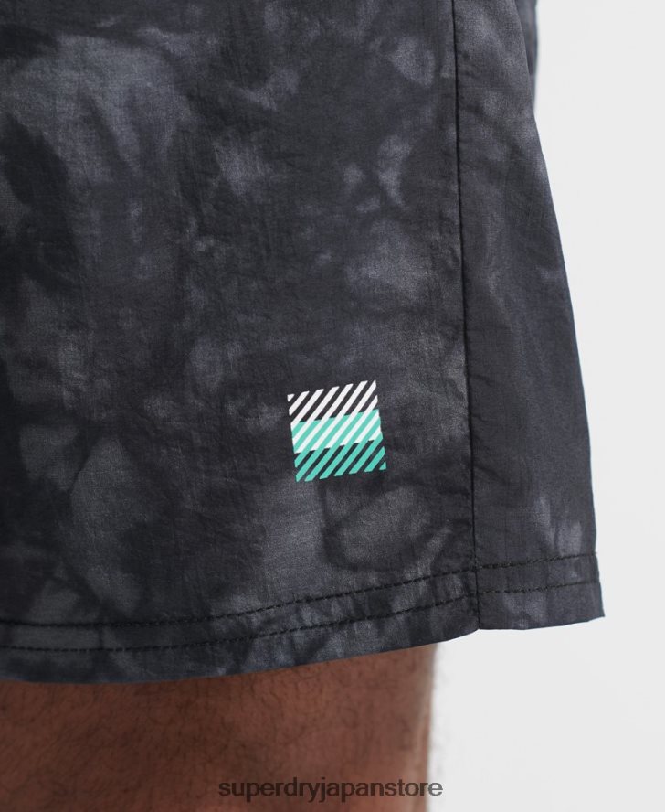ランニングトラックショーツ 男性 Superdry 衣類 黒 2J62PZ5372