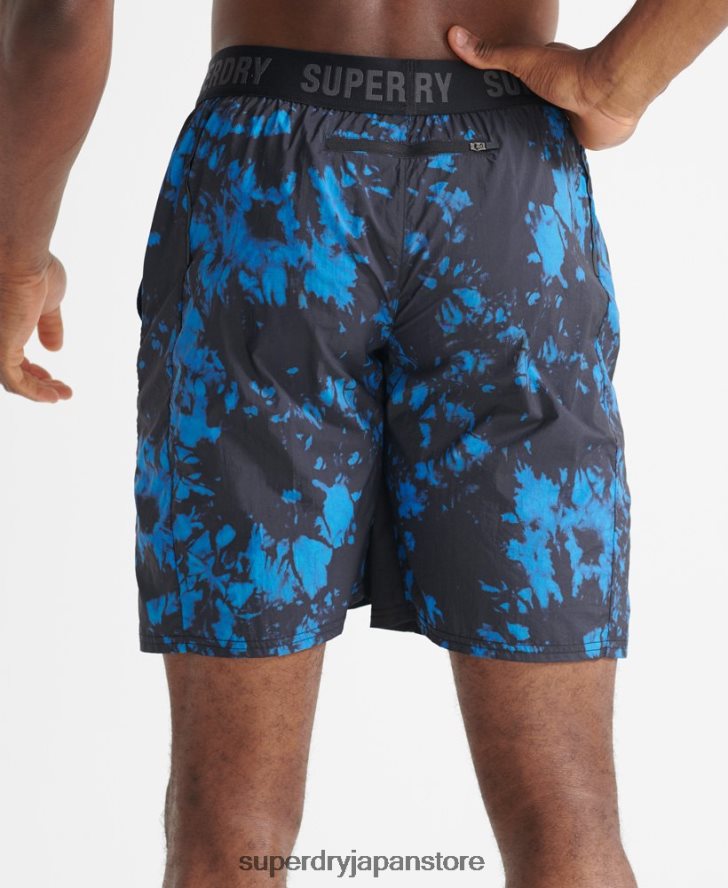 ランニングトラックショーツ 男性 Superdry 衣類 青 2J62PZ5379