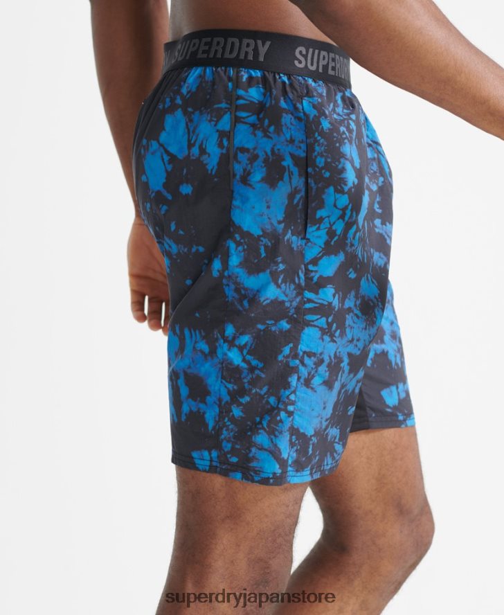ランニングトラックショーツ 男性 Superdry 衣類 青 2J62PZ5379