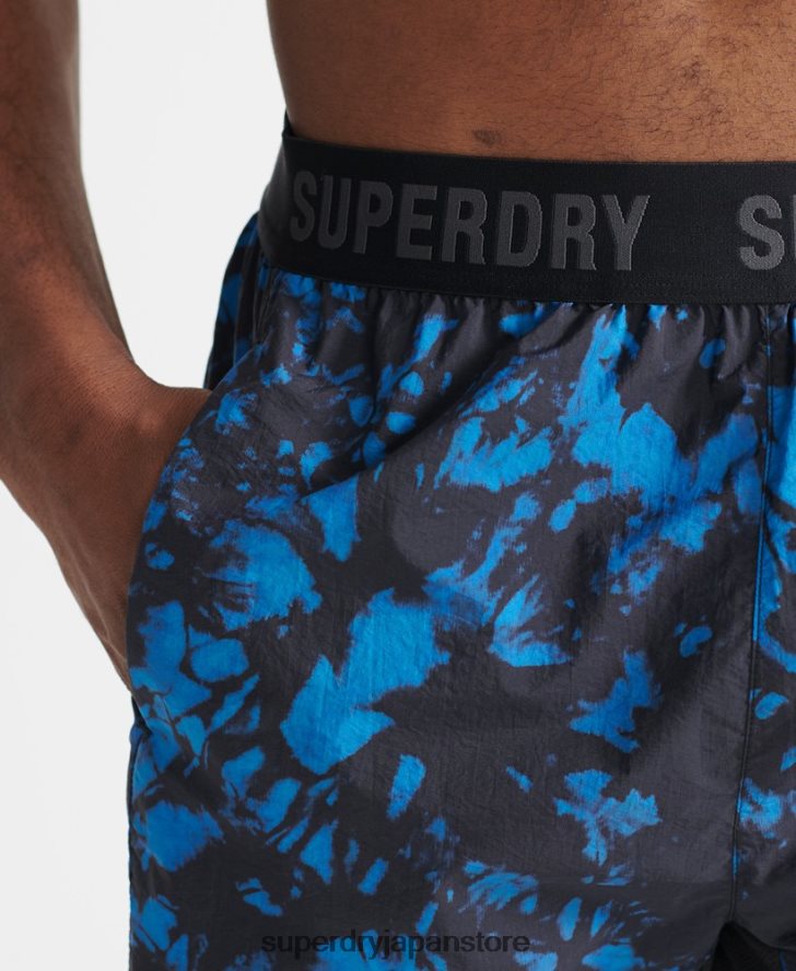 ランニングトラックショーツ 男性 Superdry 衣類 青 2J62PZ5379