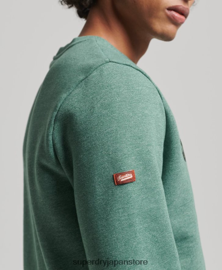 コアロゴクラシッククルースウェットシャツ 男性 Superdry 衣類 カーキ 2J62PZ537