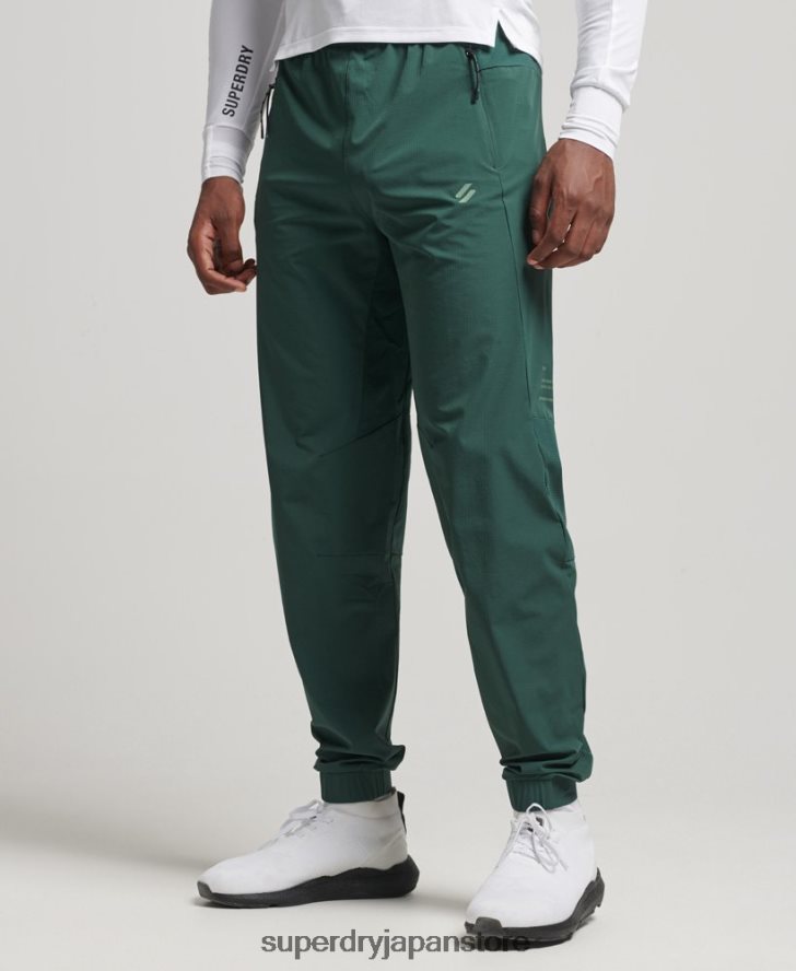 ストレッチウーブントラックパンツ 男性 Superdry 衣類 緑 2J62PZ5382