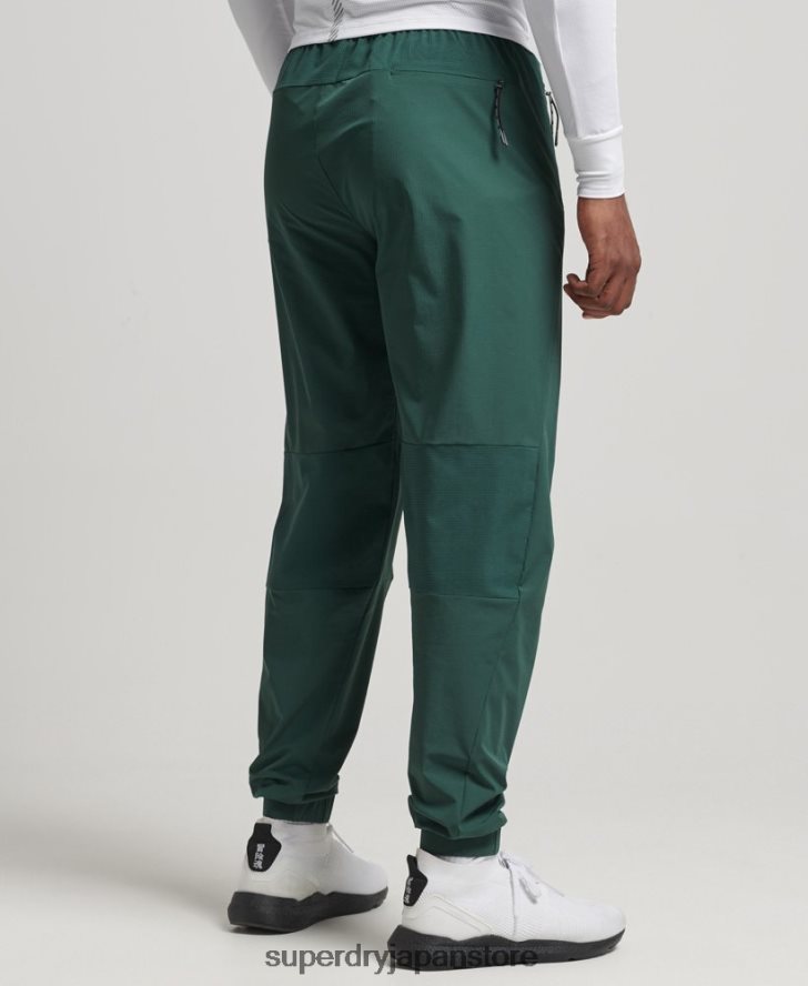 ストレッチウーブントラックパンツ 男性 Superdry 衣類 緑 2J62PZ5382