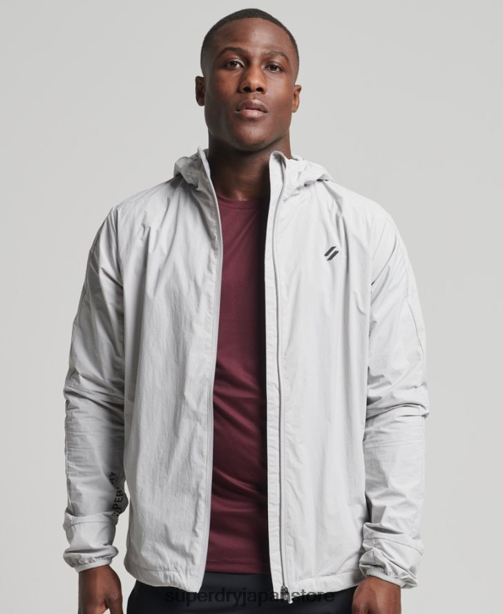 ランニングジャケット 男性 Superdry 衣類 ライトグレー 2J62PZ5389