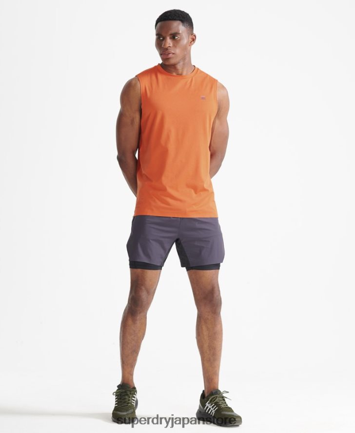 トレインベストトップ 男性 Superdry 衣類 オレンジ 2J62PZ5390