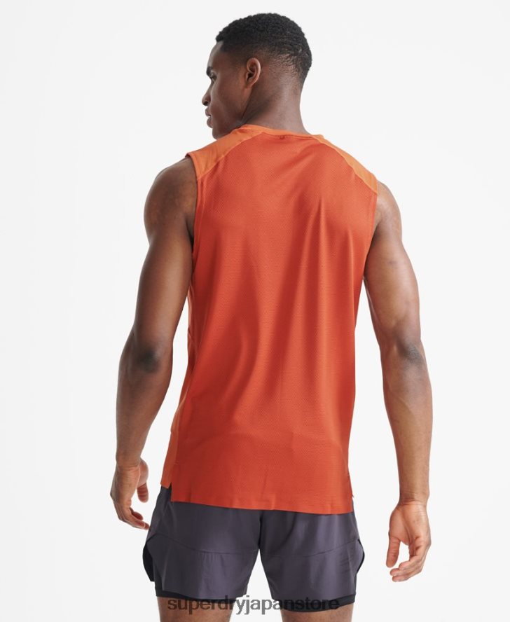 トレインベストトップ 男性 Superdry 衣類 オレンジ 2J62PZ5390