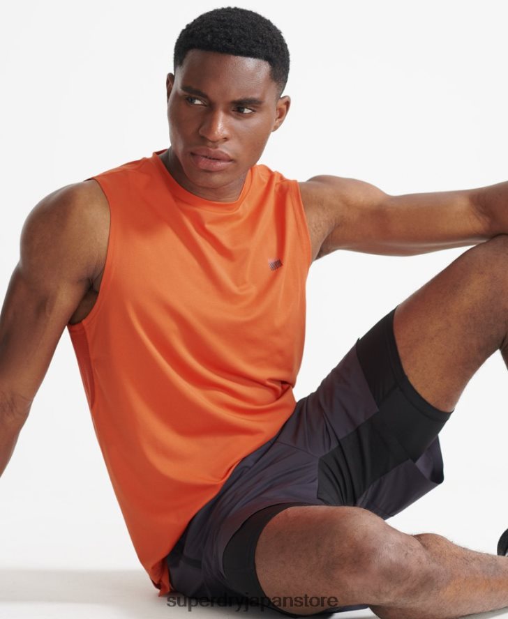 トレインベストトップ 男性 Superdry 衣類 オレンジ 2J62PZ5390