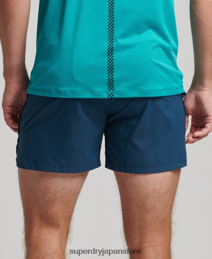 ランニングレースショーツ 男性 Superdry 衣類 青 2J62PZ5391
