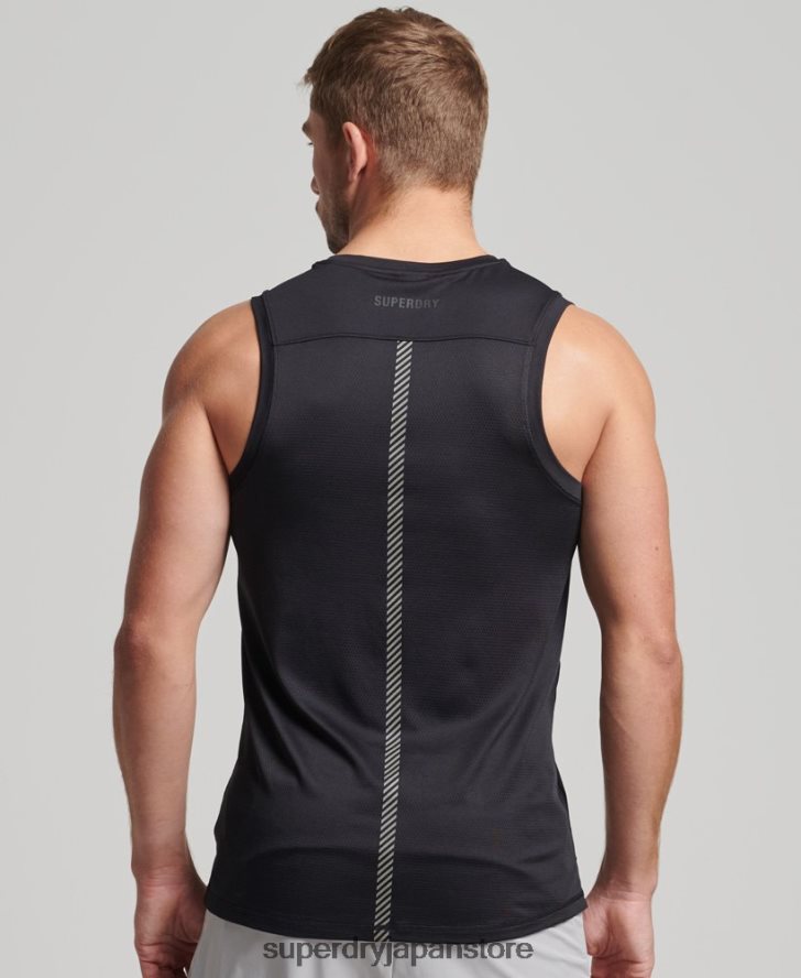 ランベスト 男性 Superdry 衣類 黒 2J62PZ5396