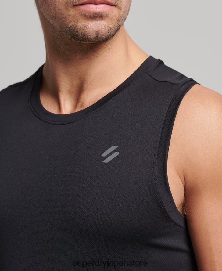 ランベスト 男性 Superdry 衣類 黒 2J62PZ5396