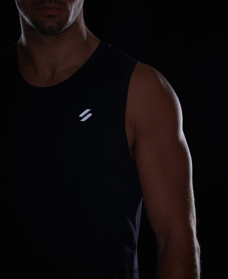 ランベスト 男性 Superdry 衣類 黒 2J62PZ5396