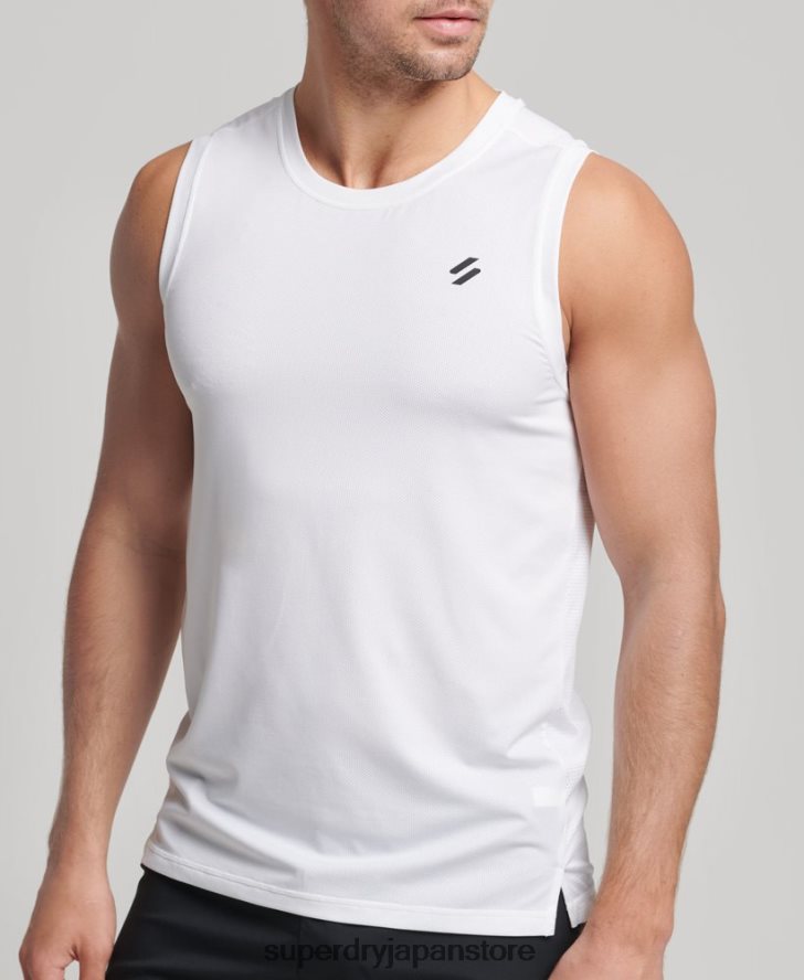 ランベスト 男性 Superdry 衣類 白 2J62PZ5397