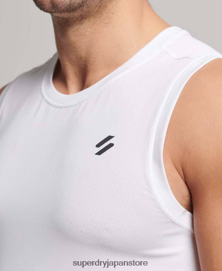ランベスト 男性 Superdry 衣類 白 2J62PZ5397