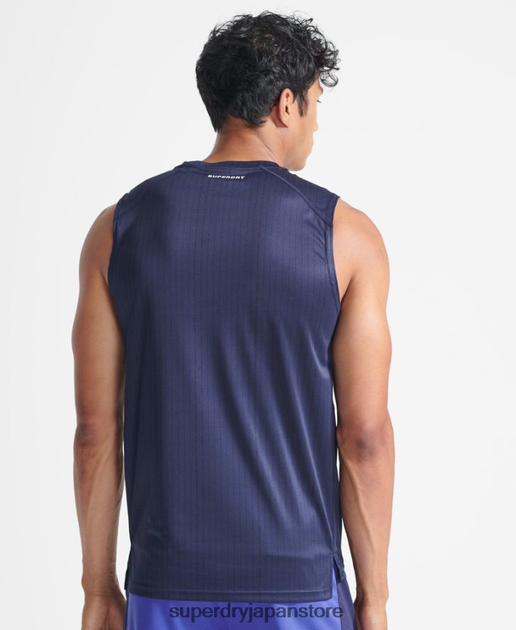 トレインアクティブベスト 男性 Superdry 衣類 濃紺 2J62PZ5398