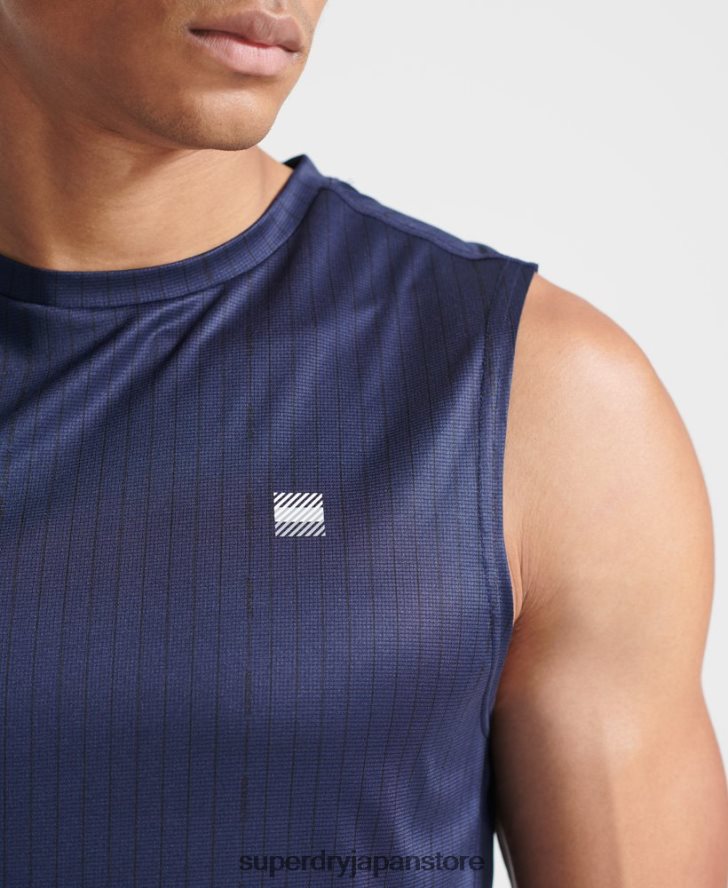 トレインアクティブベスト 男性 Superdry 衣類 濃紺 2J62PZ5398