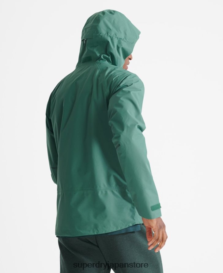 トレインアシンメトリー防水ジャケット 男性 Superdry 衣類 緑 2J62PZ5399
