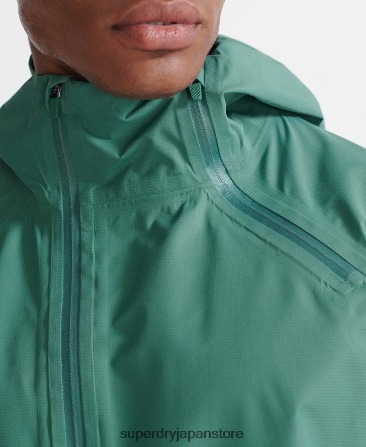 トレインアシンメトリー防水ジャケット 男性 Superdry 衣類 緑 2J62PZ5399