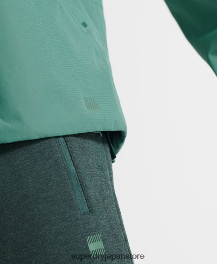 トレインアシンメトリー防水ジャケット 男性 Superdry 衣類 緑 2J62PZ5399