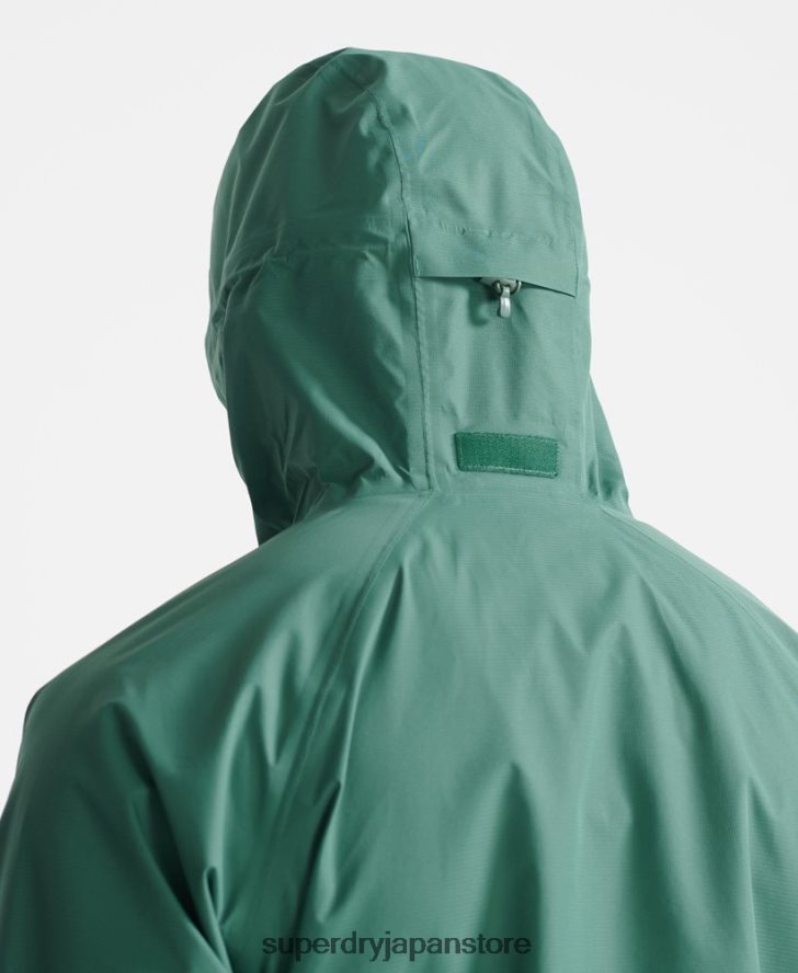 トレインアシンメトリー防水ジャケット 男性 Superdry 衣類 緑 2J62PZ5399