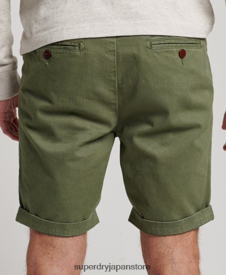 オフィサーチノショーツ 男性 Superdry 衣類 カーキ 2J62PZ53