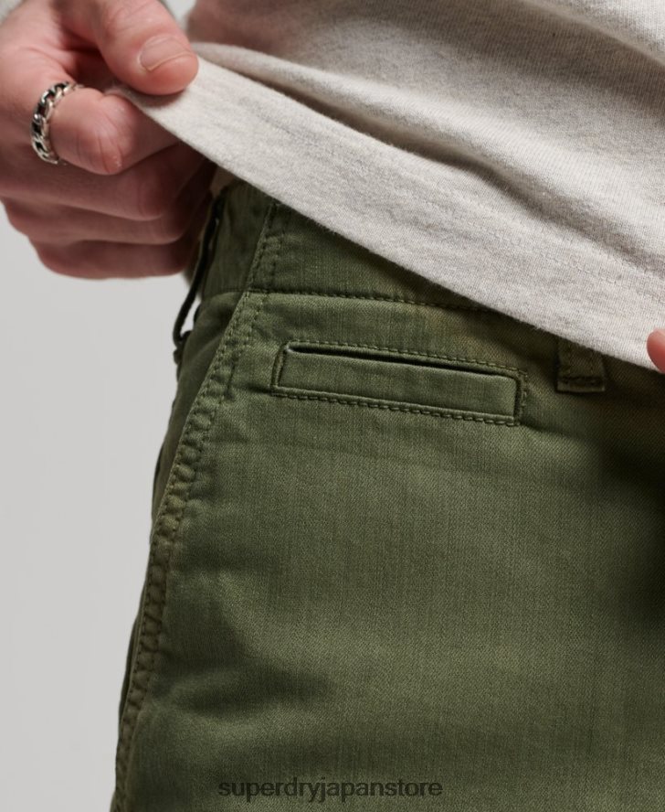 オフィサーチノショーツ 男性 Superdry 衣類 カーキ 2J62PZ53