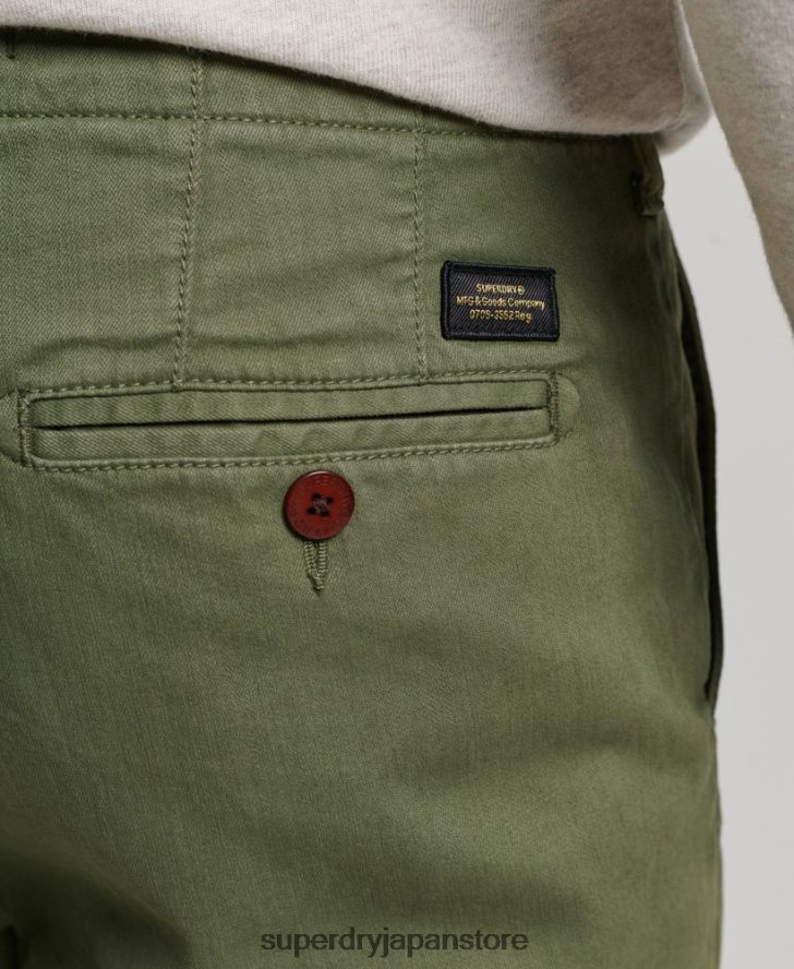 オフィサーチノショーツ 男性 Superdry 衣類 カーキ 2J62PZ53