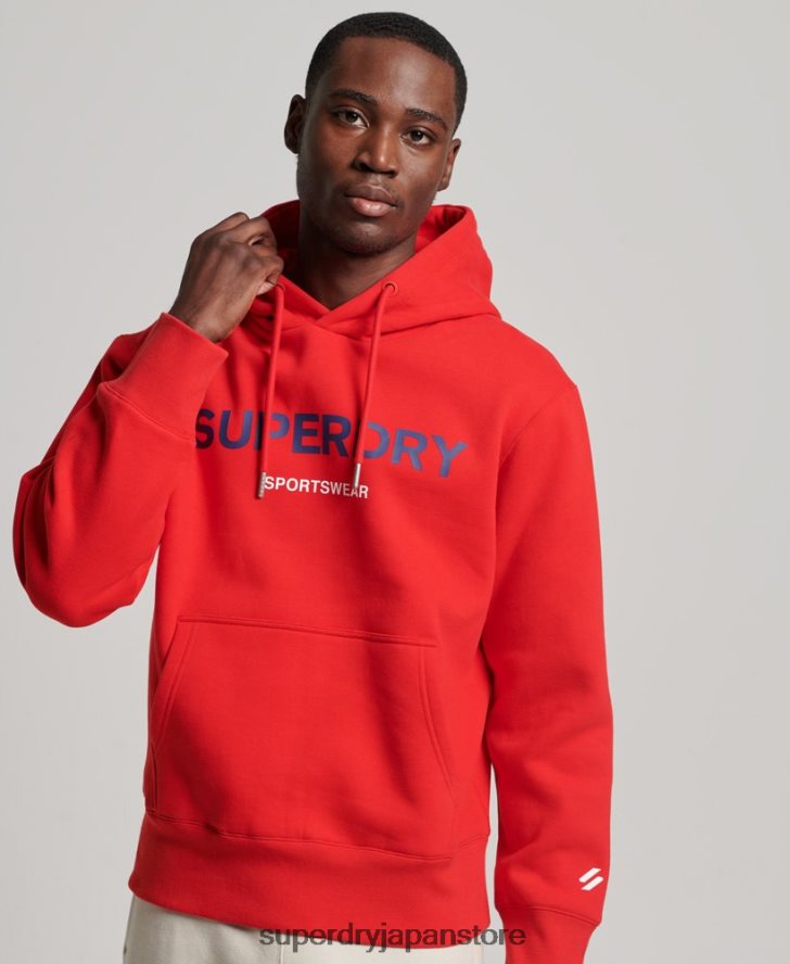 コードスポーツウェアパーカー 男性 Superdry 衣類 赤 2J62PZ540