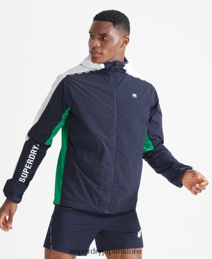 ランニングジャケット 男性 Superdry 衣類 海軍 2J62PZ5400