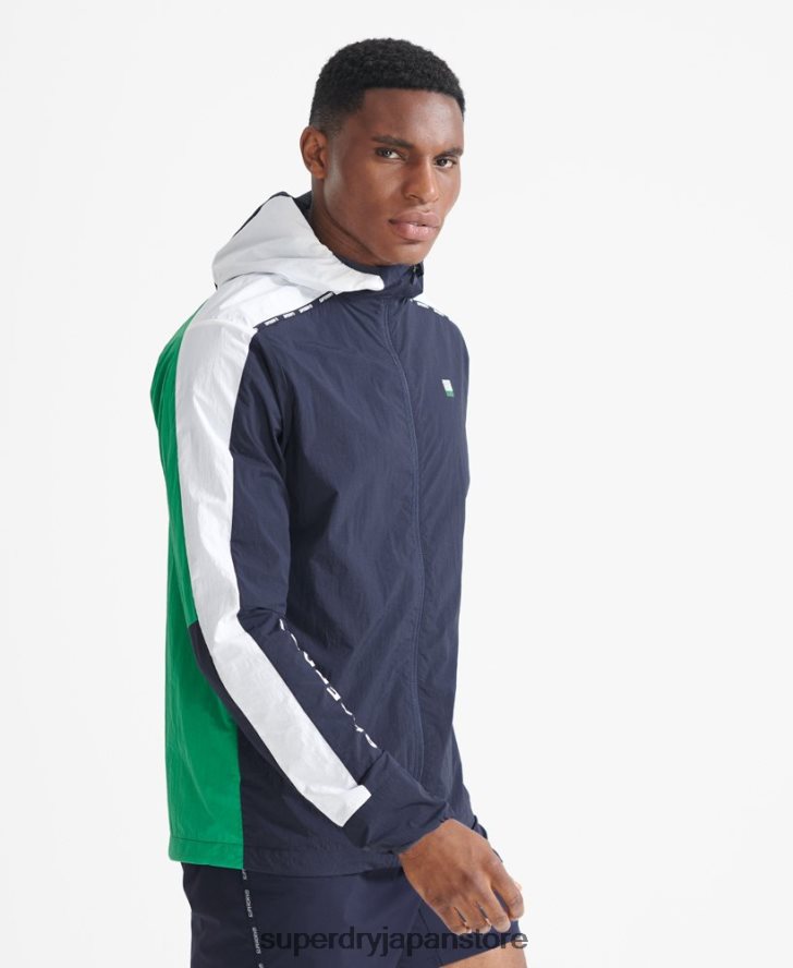 ランニングジャケット 男性 Superdry 衣類 海軍 2J62PZ5400