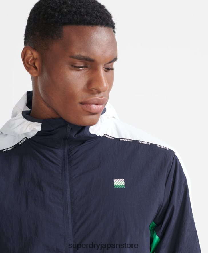 ランニングジャケット 男性 Superdry 衣類 海軍 2J62PZ5400