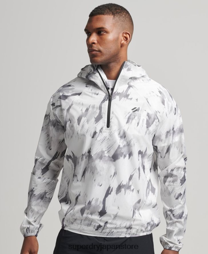 ラン軽量防水シェルジャケット 男性 Superdry 衣類 グレー 2J62PZ5401