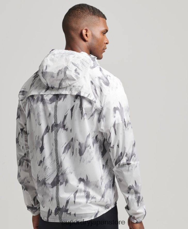 ラン軽量防水シェルジャケット 男性 Superdry 衣類 グレー 2J62PZ5401