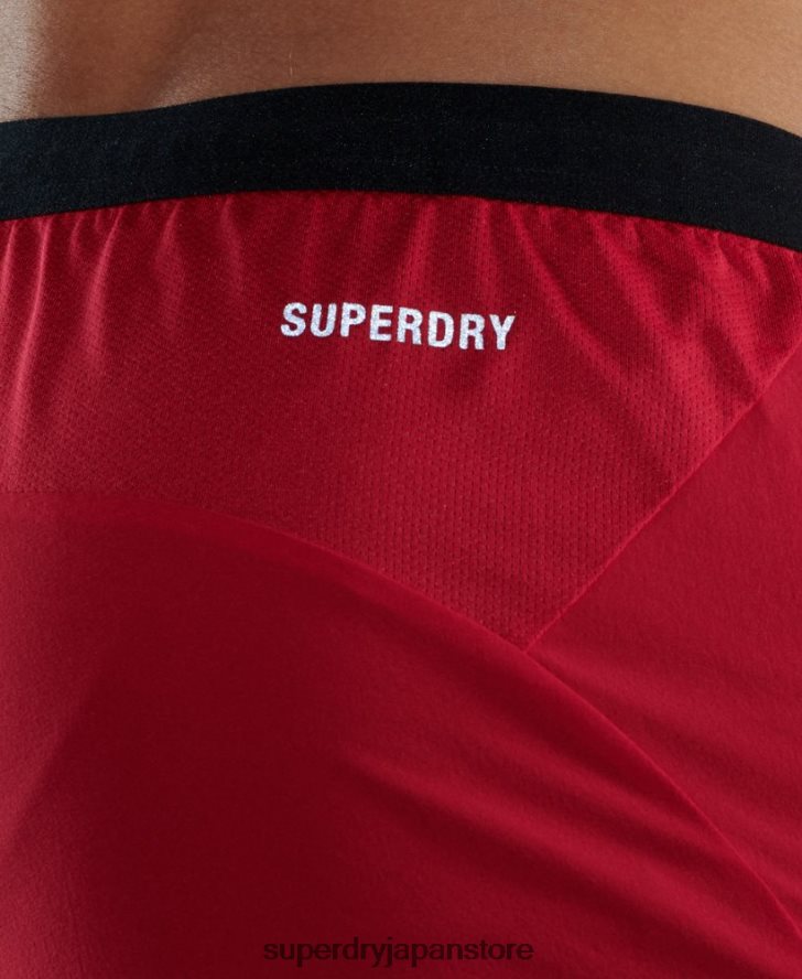 ラン プレミアム レイヤード ショーツ 男性 Superdry 衣類 赤 2J62PZ5406