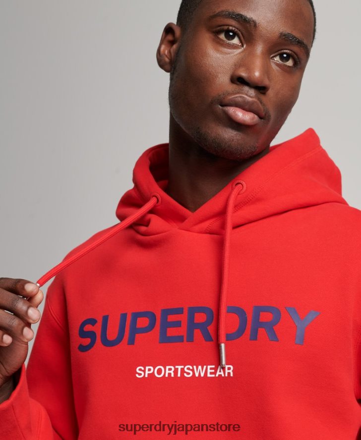 コードスポーツウェアパーカー 男性 Superdry 衣類 赤 2J62PZ540