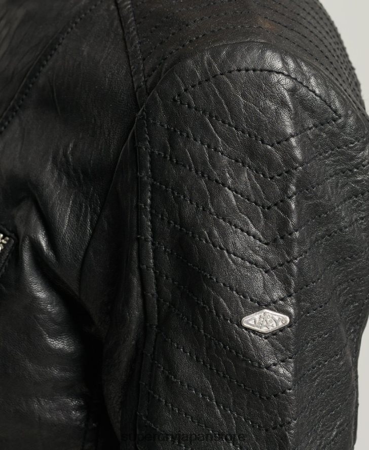 クラシックレザーレーサージャケット 女性 Superdry 衣類 黒 2J62PZ5410