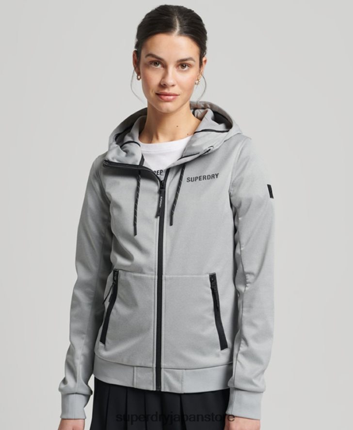 ハイテクソフトシェルジャケット 女性 Superdry 衣類 グレー 2J62PZ5411