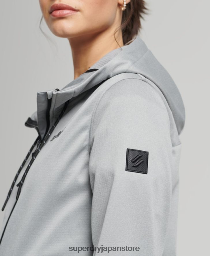 ハイテクソフトシェルジャケット 女性 Superdry 衣類 グレー 2J62PZ5411