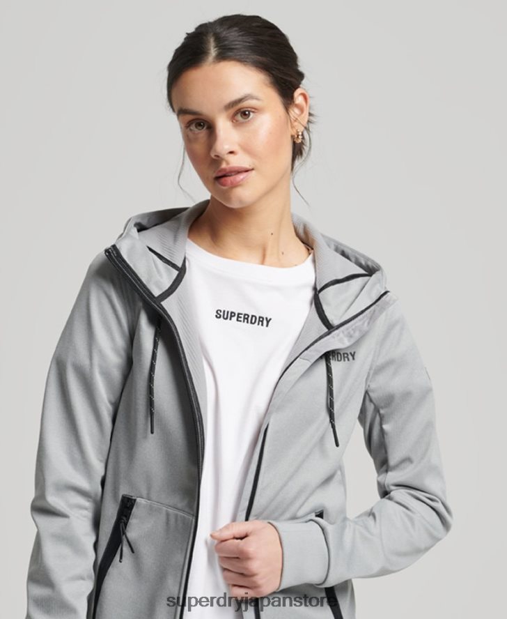 ハイテクソフトシェルジャケット 女性 Superdry 衣類 グレー 2J62PZ5411