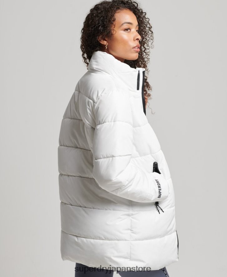 延縄スポーツダウンジャケット 女性 Superdry 衣類 白 2J62PZ5414