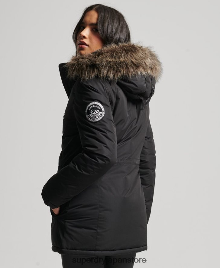 アシュリー エベレスト パーカー コート 女性 Superdry 衣類 黒 2J62PZ5415