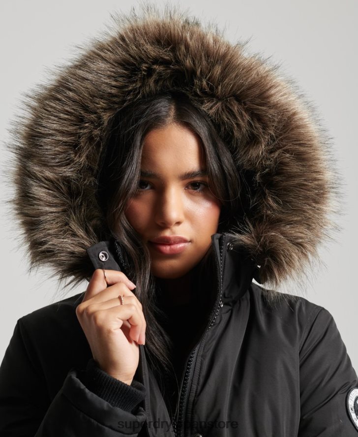 アシュリー エベレスト パーカー コート 女性 Superdry 衣類 黒 2J62PZ5415